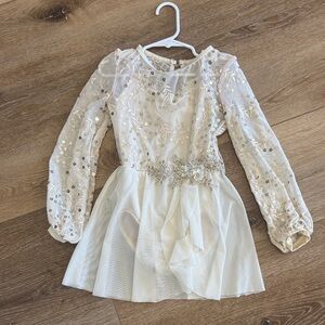 Weissman White and Gold Kids Dance Costume